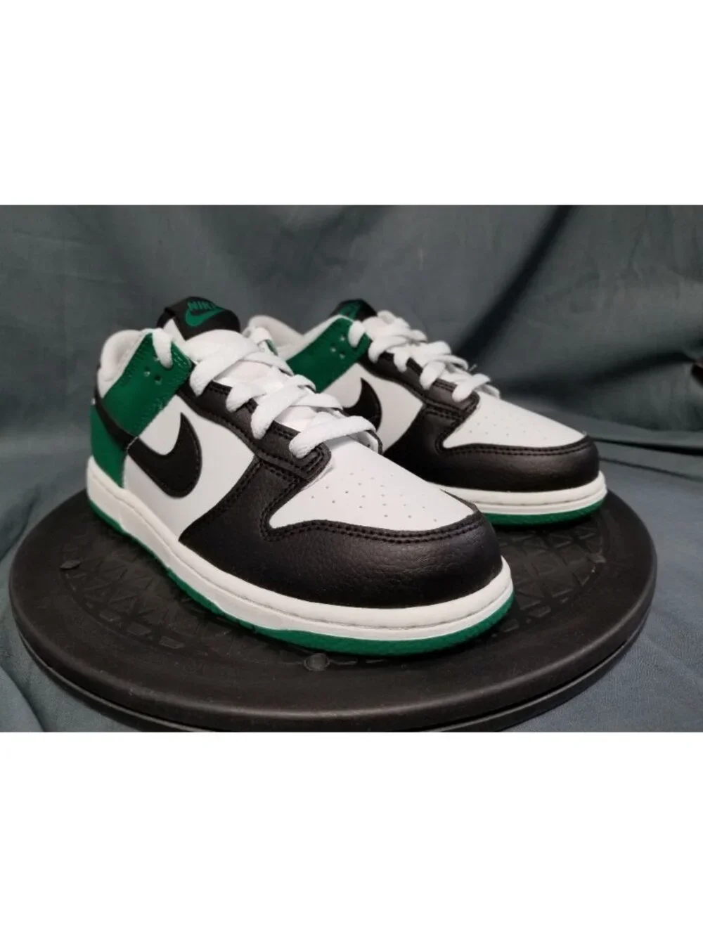 Nike Dunk Low RP (PS) Sneakers White/Black/Green Kids Size 3Y BRAND NEW NO BOX!
